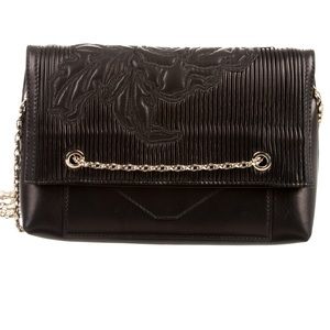 Oscar de la Renta Mini Grace Plisse Bag (in black)